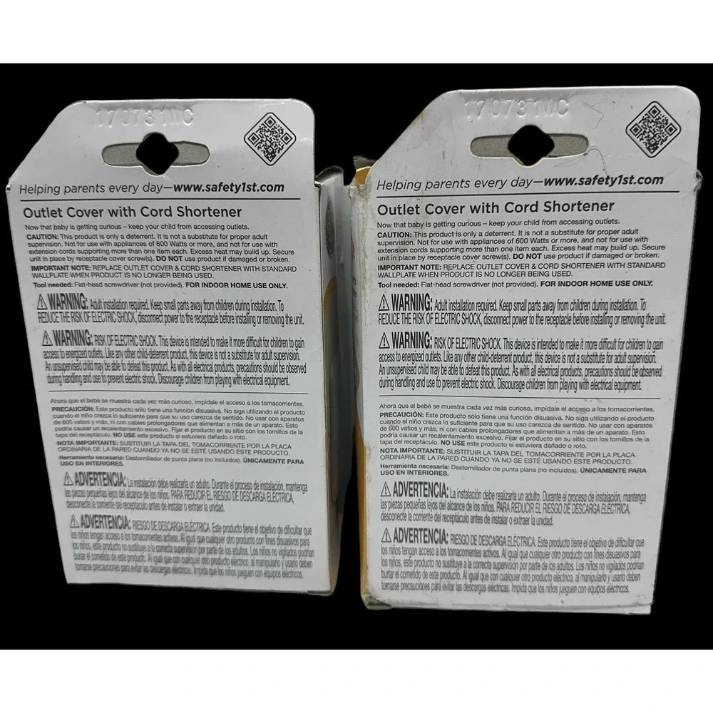 Safety 1st Outlet Cover and Cord Shortener for Baby Proofing / Lot of 2‎